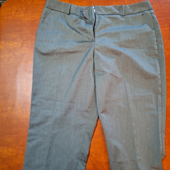 Worthington Pants - WORTHINGTON Size 16 Gray Stripped Trousers Pants